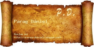 Parag Dániel névjegykártya